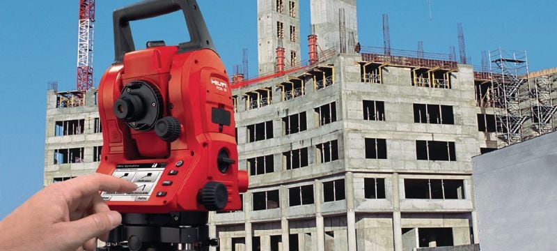 Estación total para la construcción POS 18 Estación total de construcción precisa para dos personas con alcance a hasta 340 m/1115 pies Aplicaciones 1