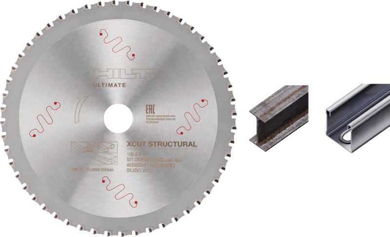 Disco de sierra circular X-Cut de acero y acero estructural Disco de sierra circular de excelente rendimiento con dientes de carburo que permiten realizar cortes con mayor rapidez y que ofrecen mayor durabilidad en acero estructural, incluido el acero inoxidable